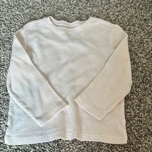 Toddler boy 3T plain white waffle shirt